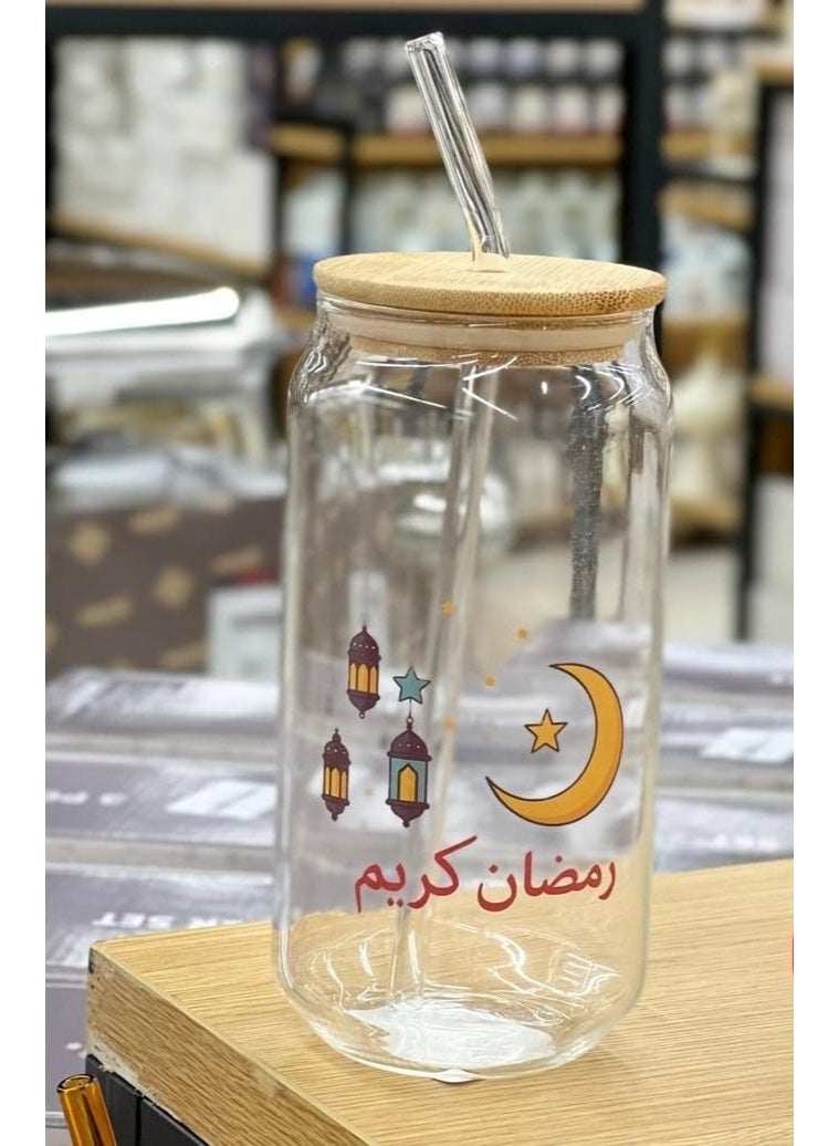 Ramadan Kareem Box + 6 Gifts (Large Tomtom Doll + Mug with Straw + Scented Candle + Electronic LED Candle + 23cm Triangle Lantern + 20cm Wooden Lantern) - Image 3